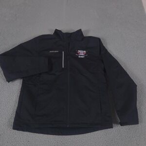 Bauer Hockey Jacket Mens XL Black Team Fleece Warm Up Back Pocket Windbreaker